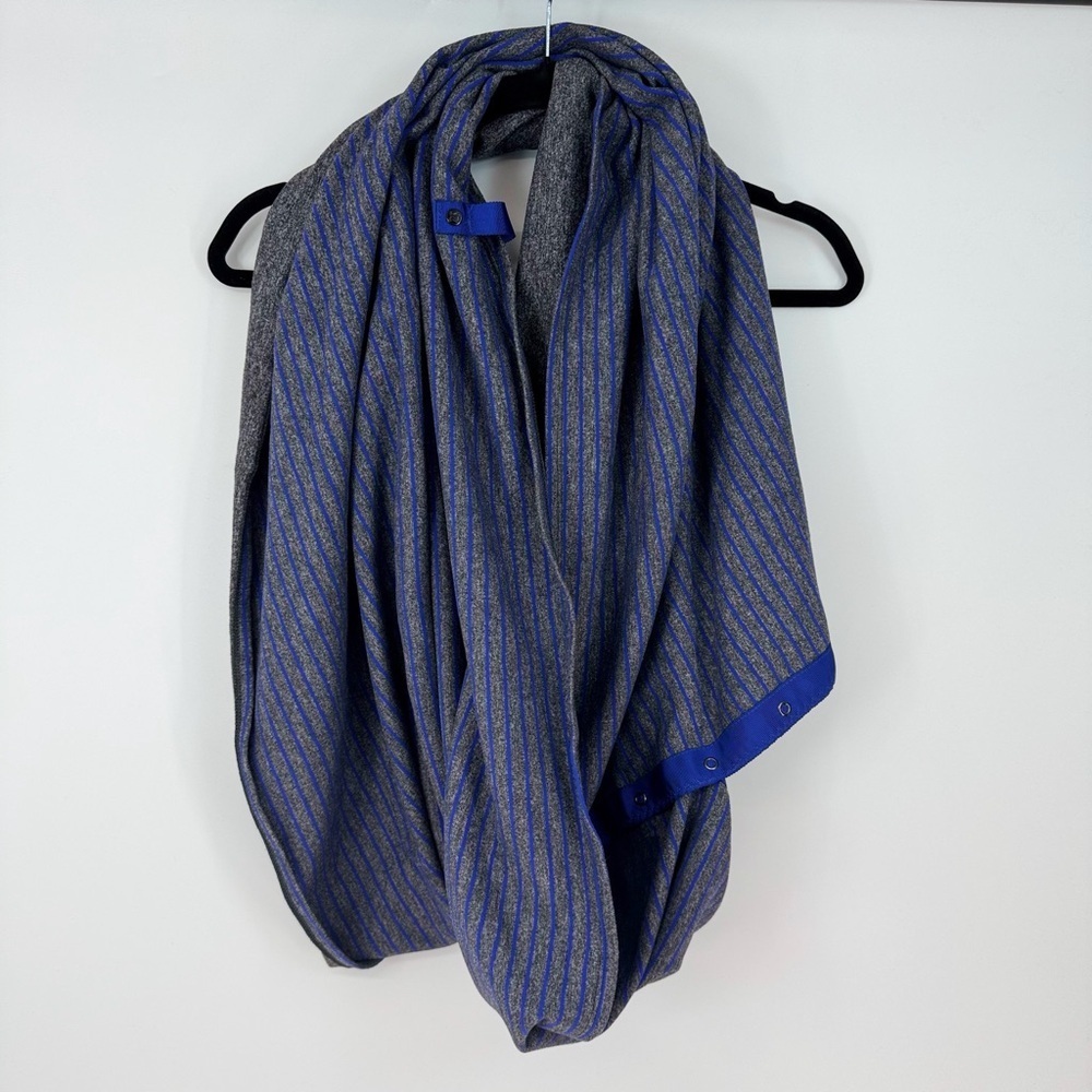 Lululemon Snap Button Up Pinstripe Shawl